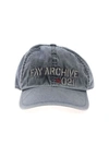 FAY FAY MEN'S GREY COTTON HAT,N7MF342106TRR3U809 M