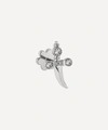 Maria Tash 18ct Diamond Trinity Hilt Dagger Single Threaded Stud Earring Right In White Gold