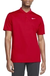 Nike Golf Dri-fit Victory Blade Collar Polo In University Red,white