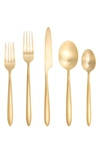 Fortessa Velo 20-piece Stainless Steel Flatware Set In Gold