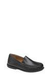 Johnston & Murphy Kids' Locklin Venetian Loafer In Black Leather