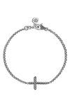 John Hardy ‘classic Chain' Silver Cross Charm Mini Rolo Chain Bracelet In Silver