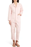 Alex Mill Stretch Cotton Jumpsuit In Seashell Pink