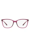 Dolce & Gabbana 54mm Rectangular Optical Glasses In Black Cherry/ Demo Lens