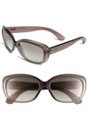 Ray Ban Ray-ban Jackie 58mm Rectangular Sunglasses In Light Brown