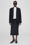 Anine Bing Bar Silk Skirt In Black In Black
