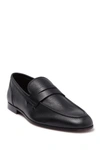 To Boot New York Textured Leather Penny Loafers In Nero