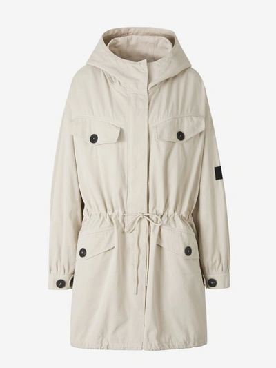 Givenchy Washed Cotton Island Parka In Mastic