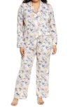 Nordstrom Lingerie Moonlight Pajamas In Ivory Egret Calligraphy Floral