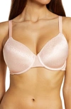 Wacoal Back Appeal Full-coverage Underwire Bra In Rose Dust