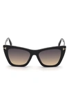 Tom Ford Poppy Plastic Cat-eye Sunglasses In Violet