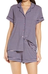 Nordstrom Lingerie Moonlight Short Pajamas In Purple Mist Even Stripe