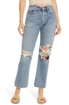 AGOLDE LANA RIPPED STRAIGHT LEG JEANS,A140-1206