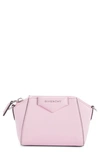Givenchy Nano Antigona Sugar Leather Crossbody Bag In Baby Pink