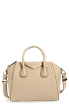 Givenchy Antigona Small Sugar Goatskin Satchel Bag In Dune