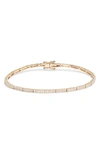 Ef Collection Double Row Diamond Eternity Bracelet In Gold