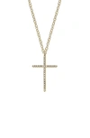 Ef Collection Diamond Cross Pendant Necklace In Gold