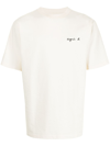 Agnès B. Embroidered Logo Print T-shirt In White