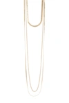 Halogen 3-in-1 Draped Snake Chain Necklace In Gold