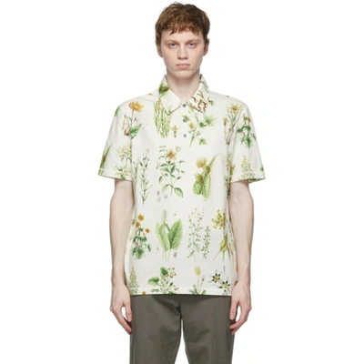 Ferragamo Floral-print Short-sleeve Shirt In Green