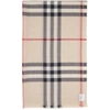 Burberry Off-white Silk Gauze Giant Check Scarf In Beige