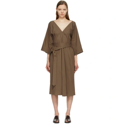 Lemaire Brown Vareuse Dress In 431