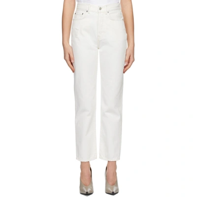 Acne Studios Mece Cropped High-rise Straight-leg Jeans In White