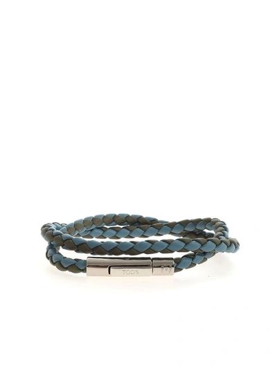 Tod's Blue And Green Mycolors Bracelet In Light Blue