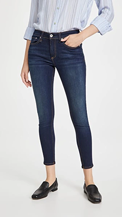 Rag & Bone Womens Fletcher Cate Skinny Mid-rise Stretch-denim Jeans 23 In Blue