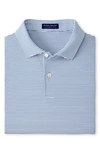 Peter Millar Bullock Performance Stretch Polo Shirt In White/blue