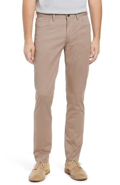 Nordstrom Sueded Slim Fit Stretch 5-pocket Pants In Tan Desert