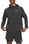 Nike Stride Dri-fit Uv Hooded Running Jacket In Black