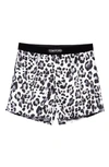 TOM FORD ANIMAL PRINT STRETCH SILK BOXERS,T4LE41020