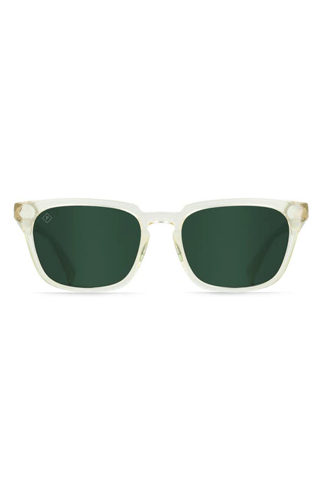 Raen Hirsch 52mm Polarized Rectangle Sunglasses In Brut/ Green