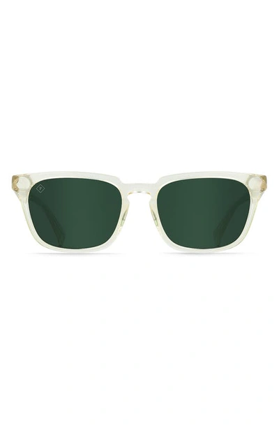 Raen Hirsch 52mm Polarized Rectangle Sunglasses In Brut/ Green