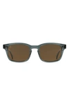 Raen Dodson 51mm Polarized Rectangle Sunglasses In Slate/ Vibrant Brown Polar