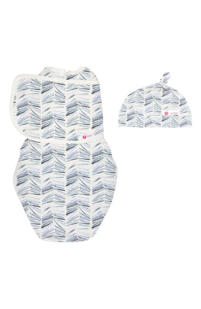 Embe Embé Starter 2-way Swaddle & Hat Set In Blue