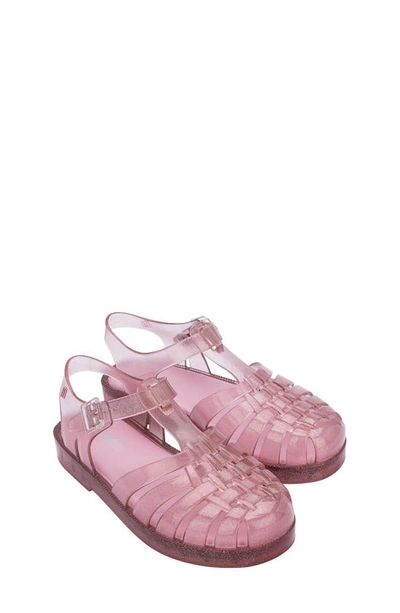 Mini Melissa Kids' Possession Fisherman Sandal In Pink Glitter