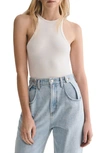 Agolde Rianne Thong Bodysuit White Xl