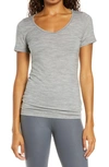 Icebreaker Siren Sweetheart Merino Wool Blend T-shirt In Metro Hthr