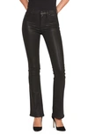 Hudson Barbara High-waist Coated Boot-cut Jeans In Black