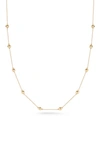 Dana Rebecca Designs Poppy Rae Ball Station Necklace In Yellow Gold