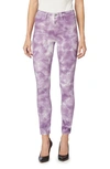 Hudson Barbara Coated High Waist Ankle Skinny Jeans In Soft Lilac Fatigue