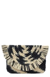 Btb Los Angeles Riley Clutch In Black/ Natural