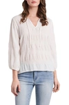 VINCE CAMUTO SMOCKED BLOUSE,9121050