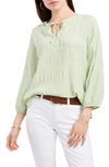 Vince Camuto Smocked Textured Blouse In Soft Meadow