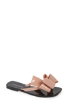 Jeffrey Campbell Women's Sugary Thong Jelly Sandals In Blush Shiny-black Shiny