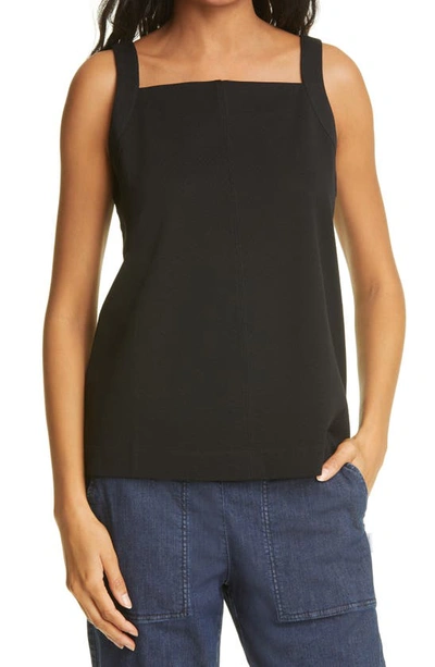 Max Mara Square Neck Tank In Black