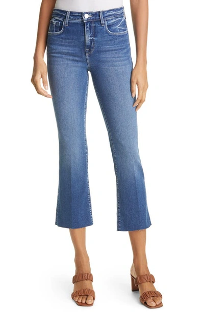 L Agence Kendra High Rise Cropped Flare Jeans In Laredo In Blue