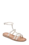 Dolce Vita Kole Strappy Sandal In Off White Studded